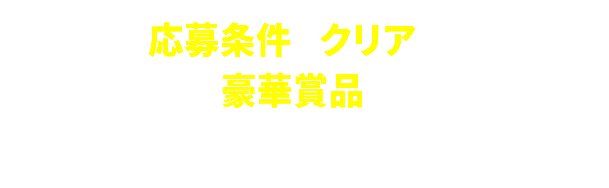 応募条件をクリアして豪華賞品を手に入れよう！